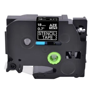 1x Cassette ruban pochoir étiqueteuse Compatible Brother STe-141 Ruban 18mm - Zdjęcie 1 z 4