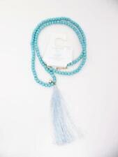 Semi Precious Turquoise Beaded Tassel Necklace Awaken Creativity & Energy