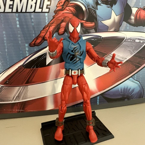 Marvel Legends Scarlet Spider Ben Reilly Spiderman Rhino Baf Wave Figure NICE Cover