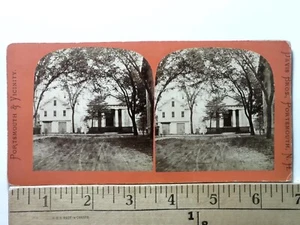 Portsmouth New Hampshire Court House Stereoview antico c1870 Y18413 - Foto 1 di 2