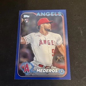 2024 Topps Series 1 Victor Mederos Royal Blue - No. 270 - Angels RC - Picture 1 of 1