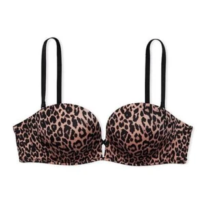 Victoria's Secret Bombshell Add-2-Cups Multi-Way Bra 34D *Leopard* NEW! - Picture 1 of 3