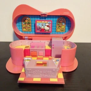 Hello Kitty Cooking Carry Take Along Show Sanrio 2009 Jakks Playset Custodia con fiocco giocattolo - Foto 1 di 15