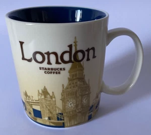 Starbucks London Coffee Mug Large 16fl oz 473ml Coffee Mug Big Ben Tower Bridge - Picture 1 of 4