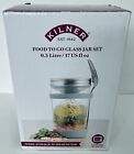 Kilner 0.5L Food To Go Glass Jar Set, Spoon, Lunch Snack Overnight Oats,Hot/Cold