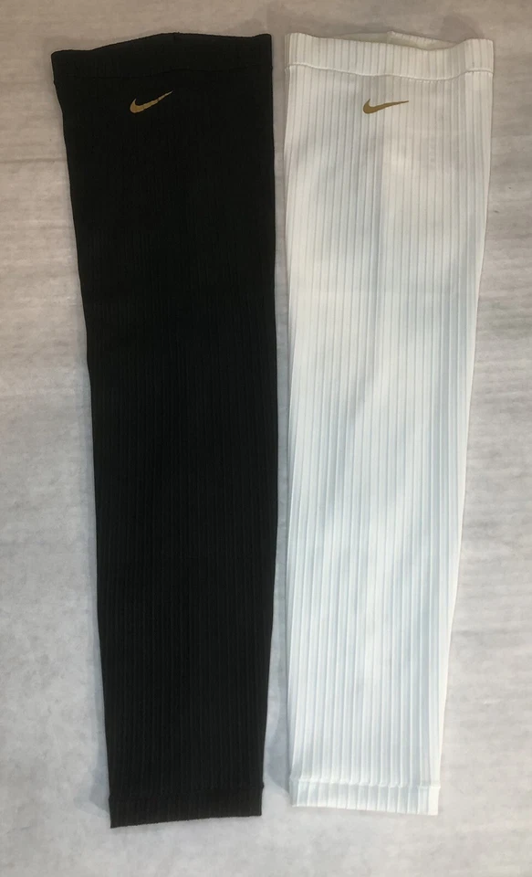 Nike 2023 Pro Elite Running Leg Sleeves BlackWhite Made In USA Adult Siz G1N - Image 1 of 4