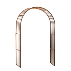 Garden Rust Metal 212cm Plain Arch Barcelona Outdoor Backdrop Yard/Patio Decor - Picture 1 of 1