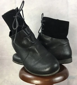 Vintage THINK! Leather and Suede Ankle Boot - Black 38 - Picture 1 of 6