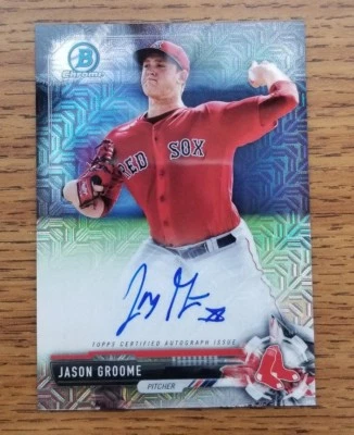 2017 Bowman Chrome Mega Box Jason Groome Red Sox Mojo Refractor Auto BMA-JG - Image 1 of 2