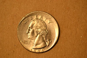 1996-P Washington Quarter- Off-Center-  Nice BU - Picture 1 of 4