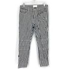 Current Elliott Womens 27 Navy Blue & White Striped Skinny Cropped Ankle Jeans