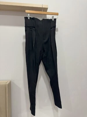 Pantalones IRO para mujer talla S (38) negros de tiro alto plisados con cinturón WhimsiGoth Lamezeta Foto 1 de 4