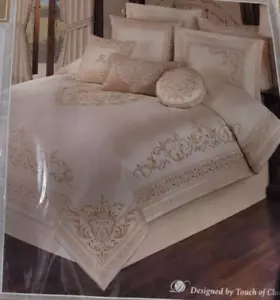 Touch Of Class Versailles Perlen bestickte Bettdecke & 2 Kissenbezüge Set, König - Bild 1 von 2