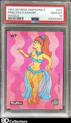 PRINCESS KASHMIR WIGGLE PSA 10 POP 1 #W7 1994 Skybox Simpsons II GEM Hologram - Image 1 of 3