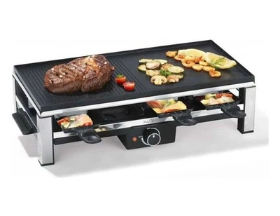 Raclette Grill für 8 Personen Tischgrill Pfännchen Elektrogrill Grillplatte - Bild 1 von 2