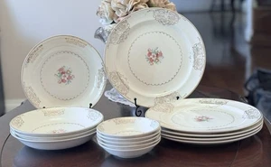 Vintage Paden City Service For 4, 3 Piece Place Settings, Dinner Plates, Bowls - Picture 1 of 9