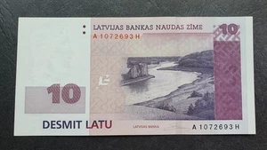 LETTONIA 10 latu 2008, P-50, UNC - Foto 1 di 3
