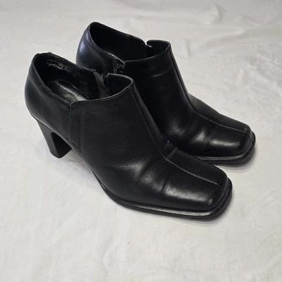 Hillard & Hanson Bota de Cuero Negra al Tobillo con Cremallera Lateral Mujer Talla 5 Foto 1 de 4