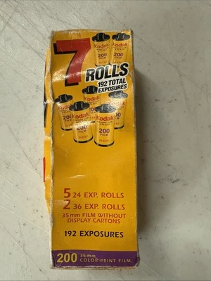 Kodak 200 35MM Color Print Film 24 - 7 Rolls Sealed Expired 01/2004 - Image 1 of 4