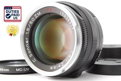 [Sin usar] Lente negra Carl Zeiss C Sonnar 50 mm f/1,5 T* ZM para Leica M Japón Foto 1 de 4