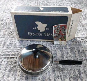 Vtg 1801 Revere Ware 7" Covered Skillet 4647 NEW IN BOX Original Receipt 1972 - Picture 1 of 9