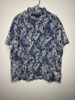 Camisa Polo Deportiva Ralph Lauren De Colección Para Hombres XL Azul Estampado Ancla Náutica Años 90 Foto 1 de 4