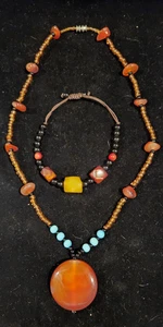 From Belize Beaded Necklace, Adjustable Rope Bracelet for Women and Men - Picture 1 of 13