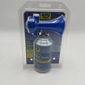 NEU MARPAC Signalhorn 8 oz blau silber Marine Druckknopf 120dB Boot Sicherheit - Bild 1 von 4