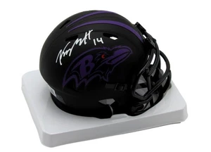 Mini casco de fútbol americano de velocidad autografiado por Kyle Hamilton Baltimore Ravens Beckett - Imagen 1 de 3