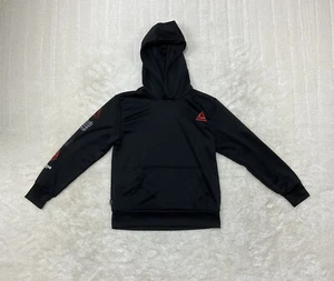 Reebok Youth Boys Size M (8) Long Sleeve Black Hoodie Sweatshirt Logo  - Picture 1 of 11