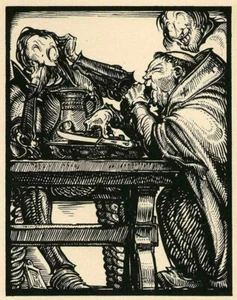 Der GEFRÄSSIGE MÖNCH - Andreas Paul WEBER - Manuldruck 1921 - Picture 1 of 1