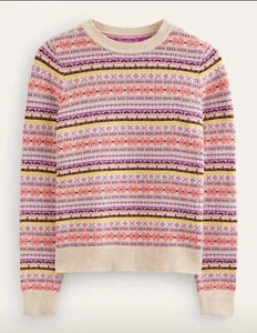 Suéter Boden Edie Fair Isle Heritage Púrpura Nuevo con Etiquetas Nuevo XL - Imagen 1 de 14