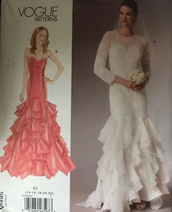 NEW 2016 VOGUE WEDDING PARTY GOWN SEWING PATTERN V1495 14-22 - Picture 1 of 2