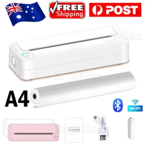 Bluetooth A4 Thermal Printer Inkless Portable Wireless Thermal Printer 2500mAh - Picture 1 of 19