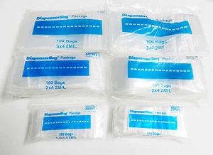 600 Zippit Reloc Bags 2mil Clear Assortment 200ea 3 Size 1.5 x1.5 2 x 4 3 x 4 - Picture 1 of 4