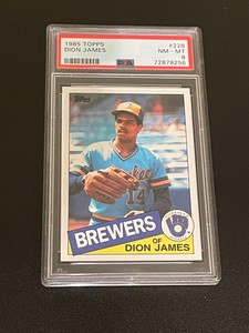1985 Topps #228 Dion James PSA 8 NM-MT
