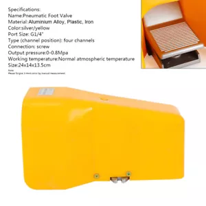 3 Wege Pneumatik Fußpedal Luft Ventil Druckluft Fußschalter Fußventil DHL - Bild 1 von 19