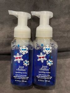 Lot of 2 Bath & Body Works JUST CHILLIN SPARKLING ICICLES Foaming Hand Soap