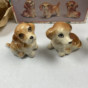 Handcrafted HandPainted Fine Ceramic Super Spaniels Dog Decor Figurines w/Box - Picture 1 of 6