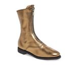 Guidi 310 Front Zip Military Boots Horse Leather Womens Boots Size 37.5 7.5 Gold