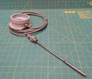 United Instrument 313B-3AL Thermometer 20 - 240 Deg. F / 12-Foot Tube / 1/2" NPT - Picture 1 of 11