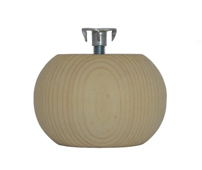 Pie de moño liso de pino grande + perno y tuerca en T de 11 mm 83 mm madera ELIGE CANTIDAD A4PBT Foto 1 de 4