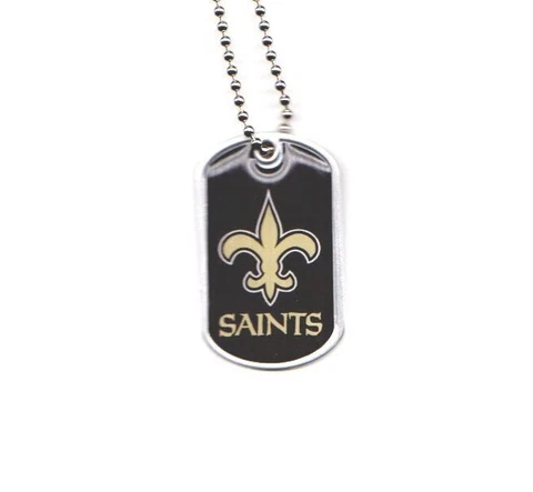 New Orleans Saints Domed Dog Tag Necklace Cover
