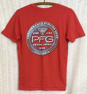 Columbia PFG Men's Medium Performance Fishing Gear Red S/S Graphic T-Shirt Tee - Image 1 of 3