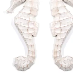 Artisan-Made Handcarved Seahorse Wall Art - Coastal Elegance for Indoors - Picture 1 of 6