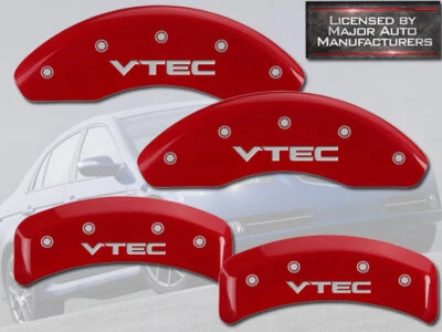 1999-2003 Acura TL тип S основание спереди + сзади красный «VTEC» MGP тормозные суппорты крышки - Изображение 1 из 4