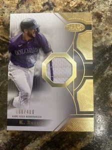 2023 Topps Tier One Kris Bryant Jersey Card Pinstripe SP 66/400 Rockies - Picture 1 of 2