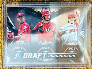 2019 BOWMAN DRAFT PROGRESSION HUNTER GREENE JONATHAN INDIA CINCINNATI REDS - Picture 1 of 1