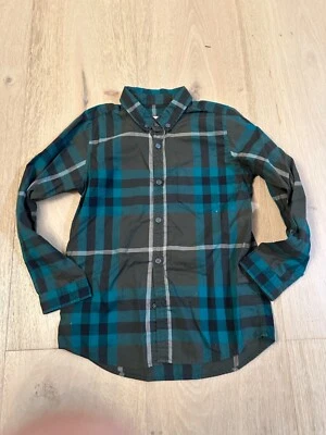 Camisa Burberry Niños Verde Botón Bolsillo a Cuadros Manga Larga talla 8Y Foto 1 de 4