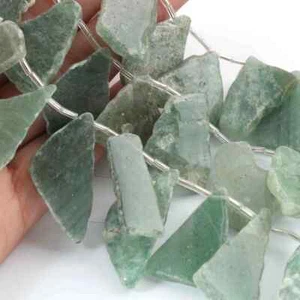 1 Strands Green Strawberry Quartz Assorted Shape Gemstone Faceted Beads, Jewelry - Picture 1 of 4